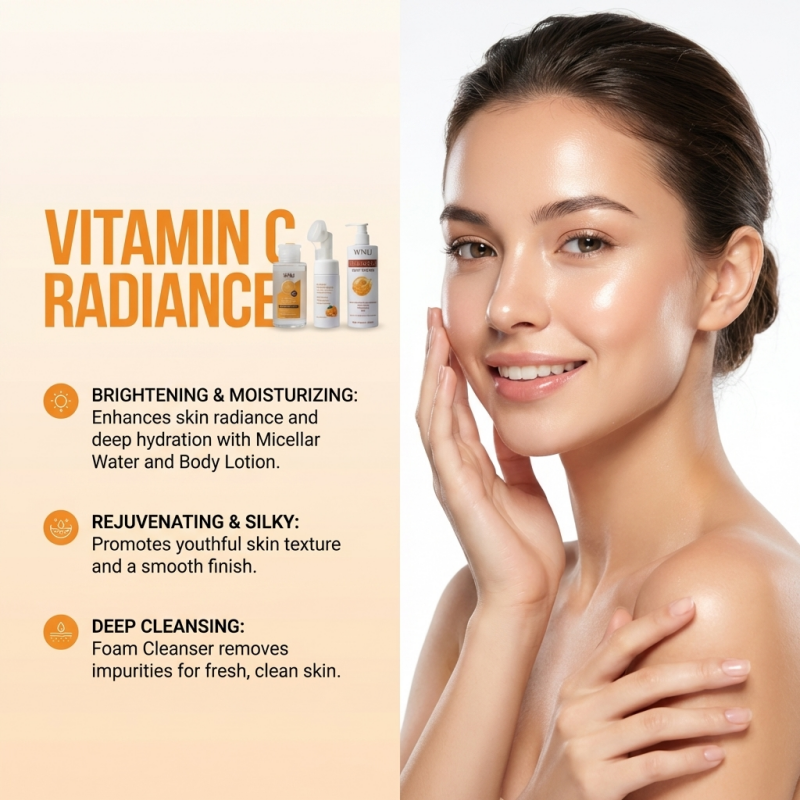 Vitamin C Set Vitamin C Amino Acid Cleansing Foil Oil Control Hydration Moisturizing Pore Minimizing Brightening Facial Cleanser