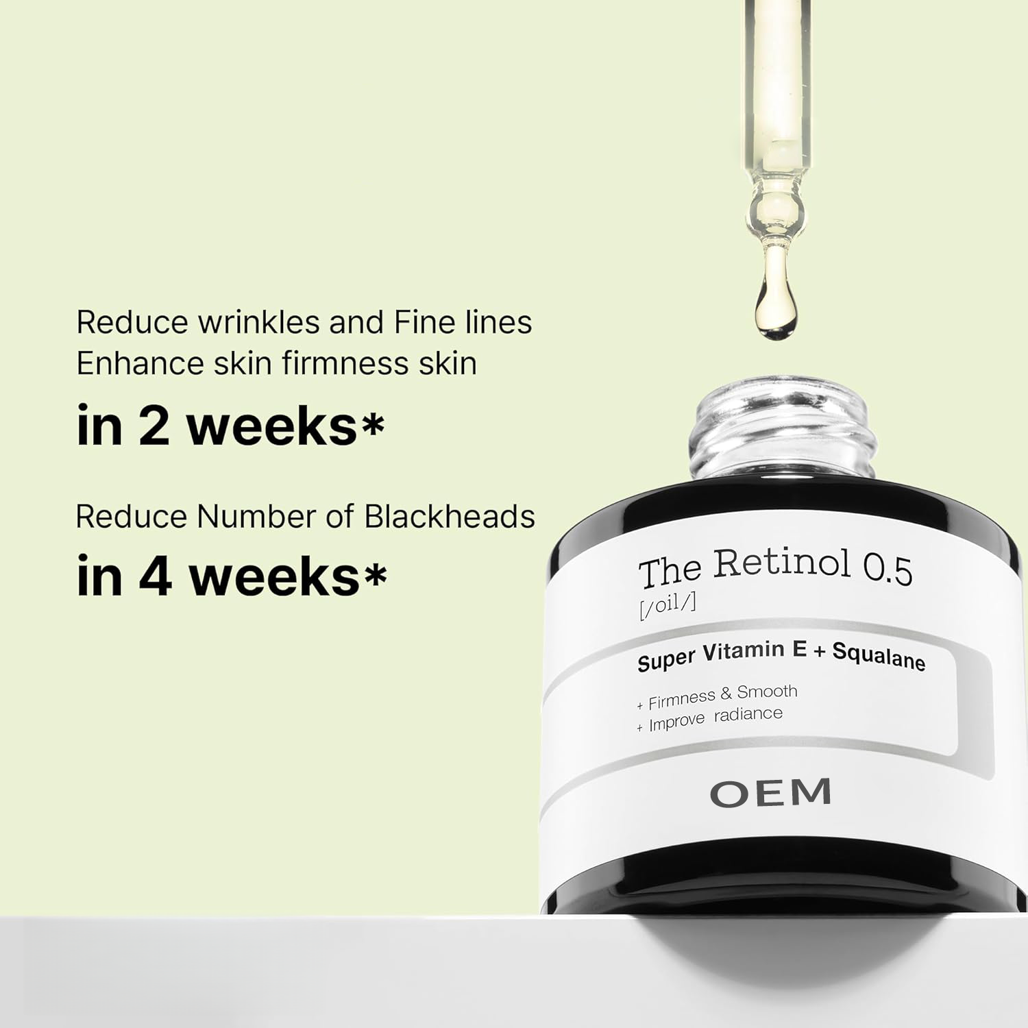 OEM 0.5 Retinoid Face Serum Anti Aging Wrinkle Care Smoothing Skin Texture Serum