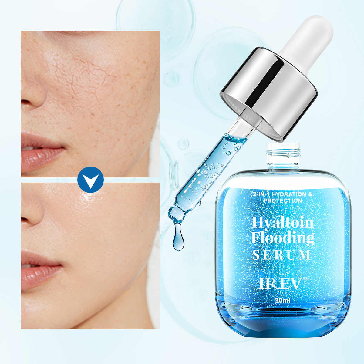 IREV OEM Hyaluronic Acid Repair Serum For Face 30ml-Firming Moisturizing &amp; Nourishing