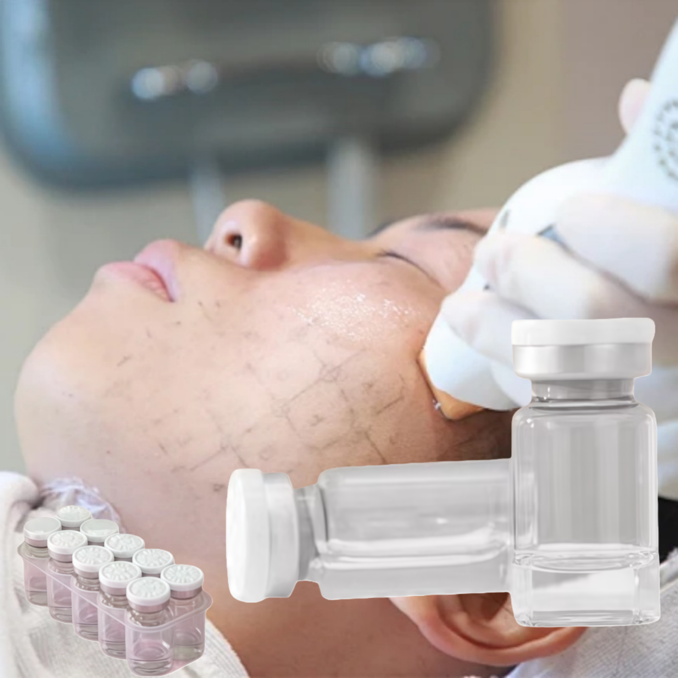 Medical Grade Sterile Low Molecular Weight Pure Hyaluronic Acid Serum Ampoules Private Label for Face HA Lifting Booster Serum