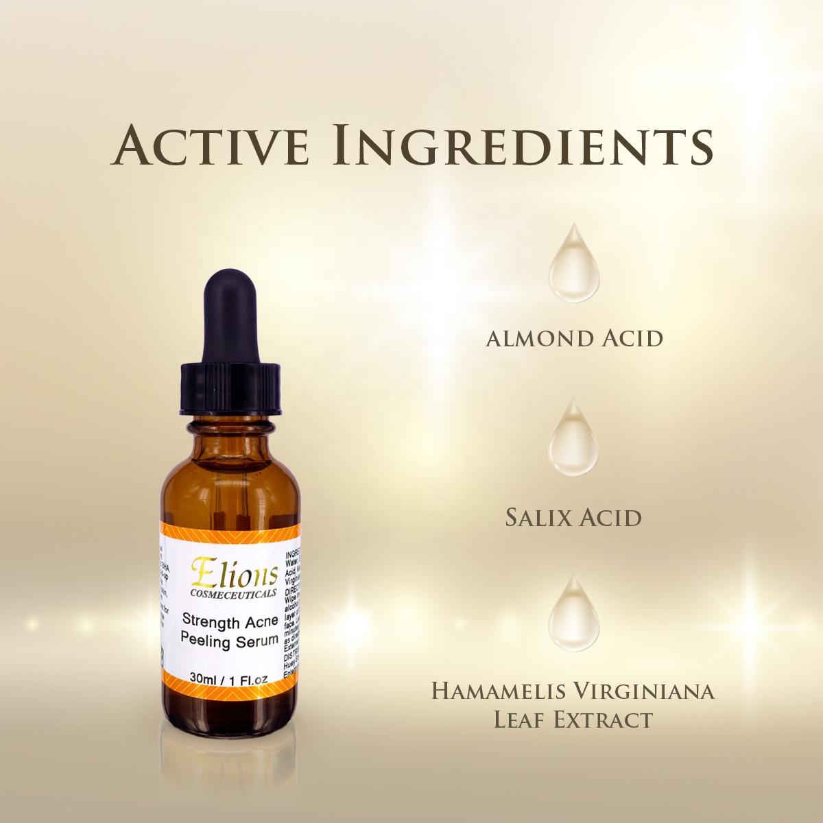 Almond Acid Anti-Acne Anti-Aging Facial Serum Ultra Effective Pimple Blackhead Skin Peeling Exfoliator Face Body Whitening Serum