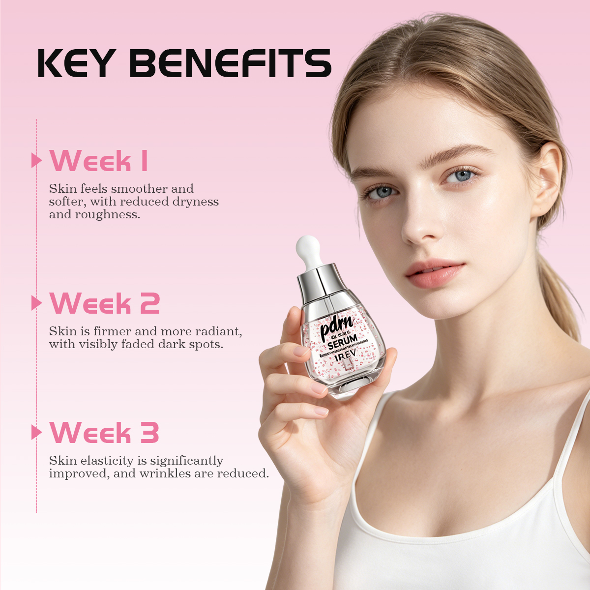 IREV OEM Salmon PDRN Oil-Bead Serum With Niacinamide &amp; Collagen 30ml Face Serum For Dry Skin Anti-Wrinkle &amp; Soothing