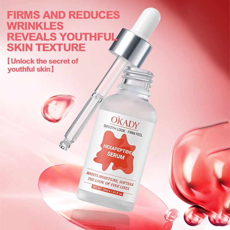 O'KADY Hexapeptide Firming Serum Anti Aging Face Serum Wrinkle Care Lifting Tightening Facial Serum Moisturizing Skin Care 30ml
