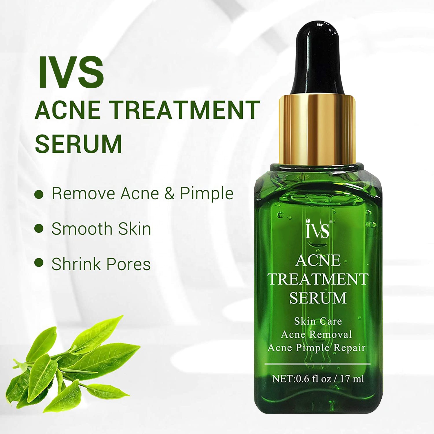 Wholesale Private Label Face Skin Product Tea Tree Acne Treatment Serum for Clearing Severe Acne, Breakout, Remover Pimple