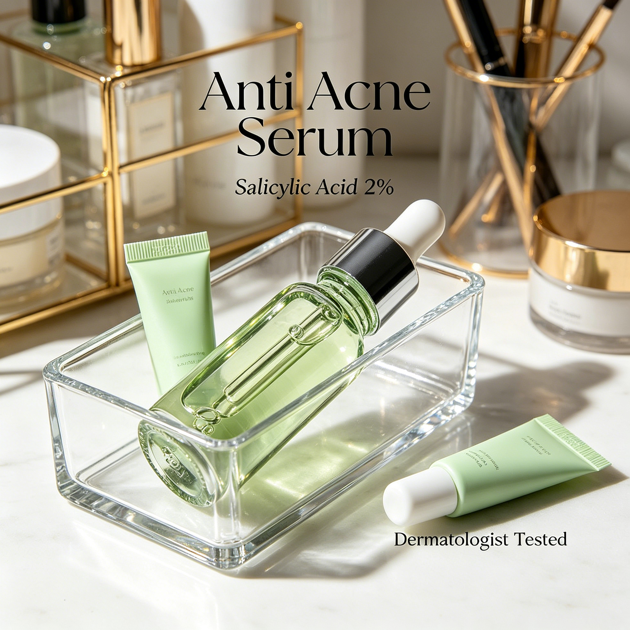 OEM/ODM Anti Acne Face Serum Niacinamide Organic Salicylic Acid for Pores Dark Spots Wrinkle Reduction Improves Skin Texture