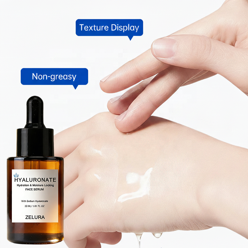 30ml Hyaluronic Acid Pro-Vitamin B5 Squalane Hydrating Serum Barrier Repair Deep Long-Lasting Hydration Facial Skin Care OEM