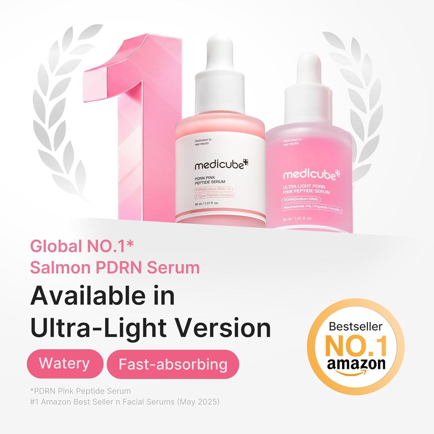 Wholesale Custom Korean Skincare Medicube PDRN Pink Peptide Salmon DNA Serum | Ultra Light Hydrating Hyaluronic Acid Skincare