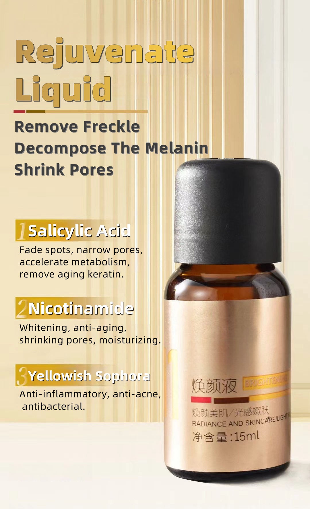 Salicylic Acid Melasma Instant Remover Peel Serum Dark Spot Correction Skin Peeling Solution Chemical Peel for Face Professional