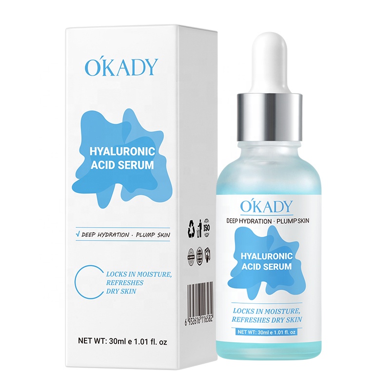 O'KADY Hyaluronic Acid Moisturizing Serum 30ml | Lightweight Facial Essence | Nourish &amp; Restore Skin Elasticity OEM Wholesale