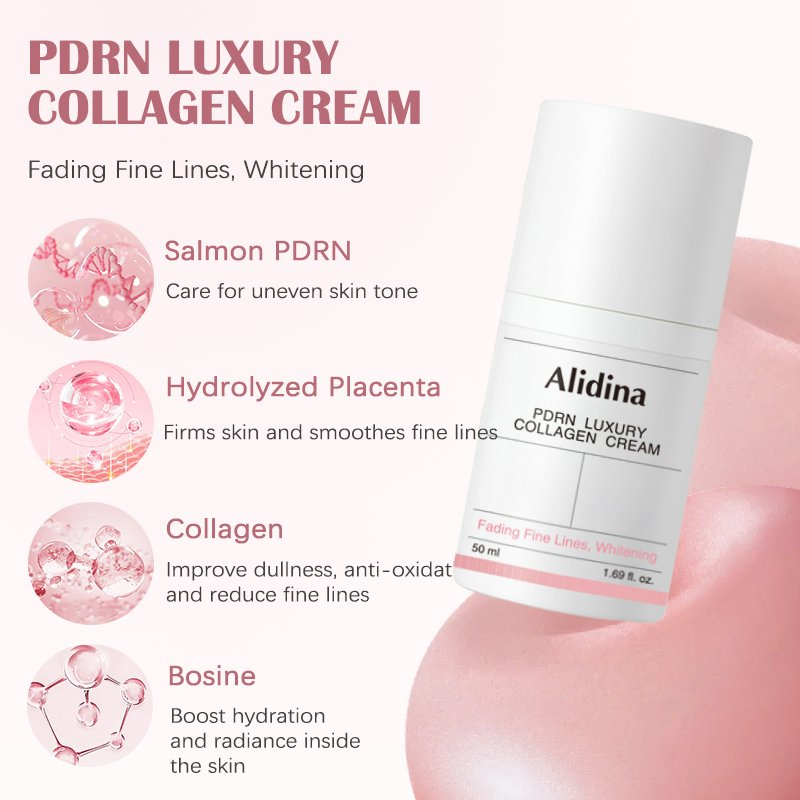 Custom Logo Firming Pdrn Pink Collagen Face Moisturizer Sleeping Niacinamide Moisturizing Collagen Overnight Cream Face Cream