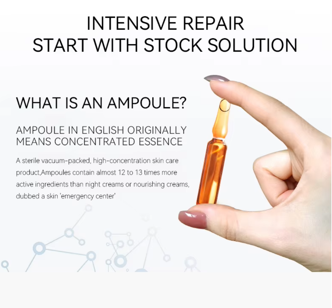 Advanced Anti-Aging Collagen &amp; Elastin Boosting Hydrating Firming Rejuvenating Facial Serum Ampoule (High-Purity Liquid Formula)