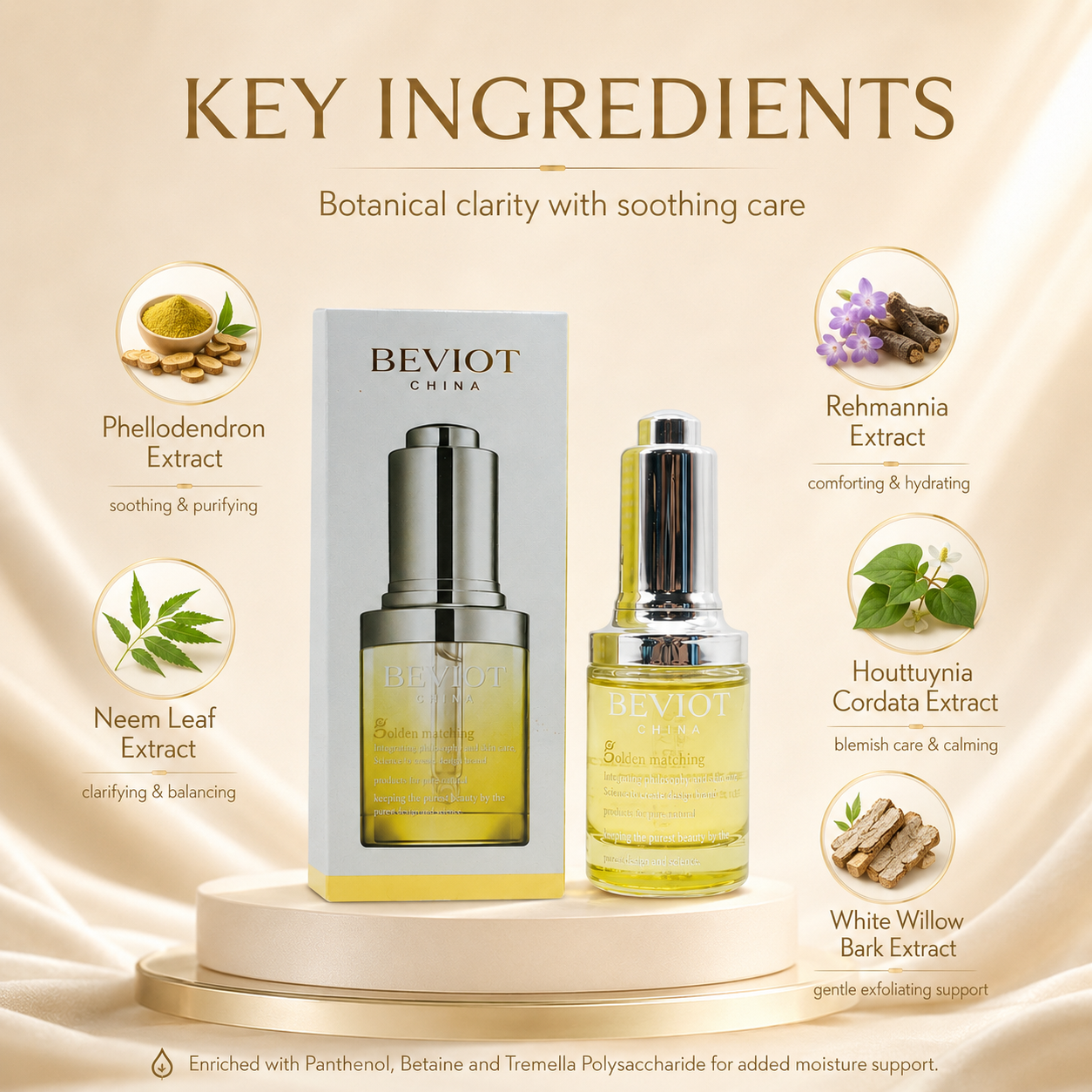 Illuminating Particle Eye Essence Hyaluronic Acid Serum Facial and Neck Moisturizing Whitening Brightening Anti-Wrinkle Cream