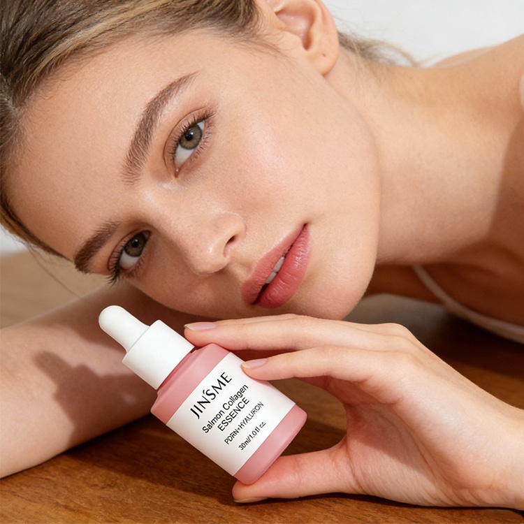 Salmon Collagen Peptides Hyaluronic Acid Liquid Face Serum Moisturizing Repair Brightening Promote Collagen Production for All