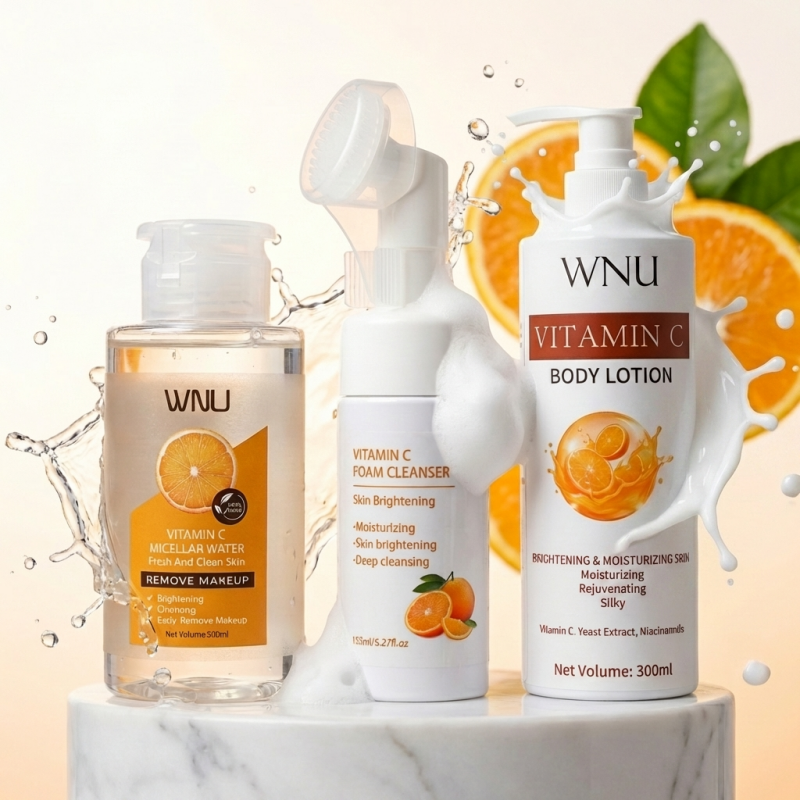 Vitamin C Set Vitamin C Amino Acid Cleansing Foil Oil Control Hydration Moisturizing Pore Minimizing Brightening Facial Cleanser