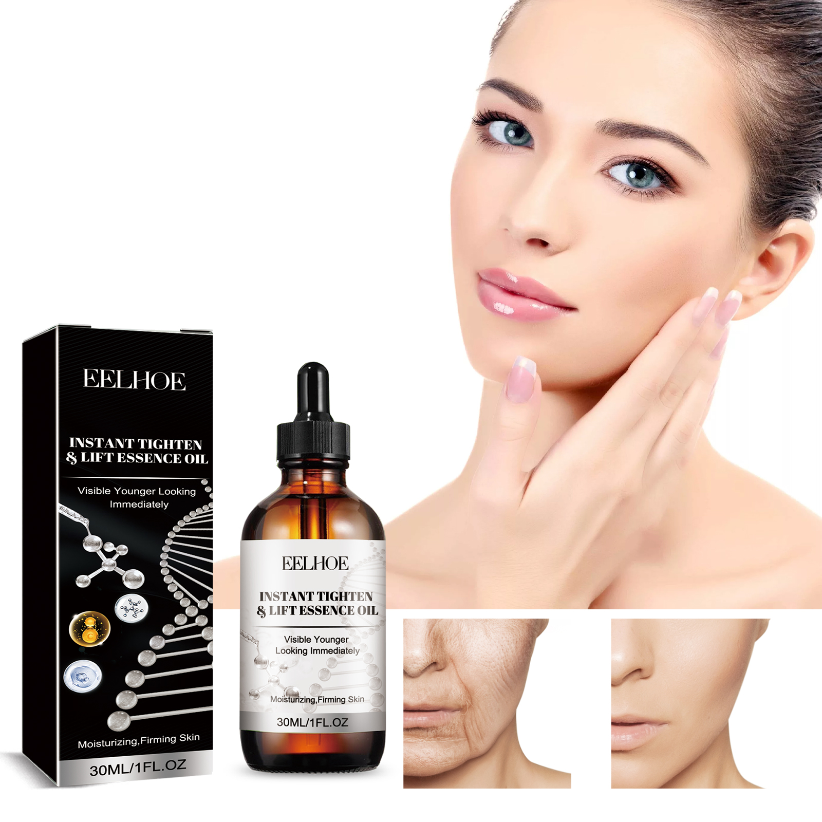 Firming Wrinkle Smoothing Instant Face Wrinkle Fading Moisturizing Skin Care Instant Facial Firming Lifting Essential Oil