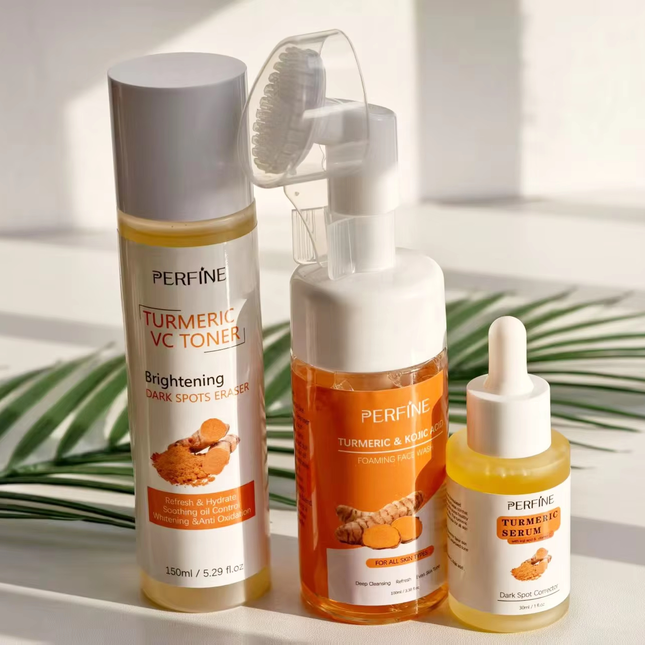 Private Label Vitamin C Turmeric Face Serum Bright Skin Dark Spot Corrector Skin Care