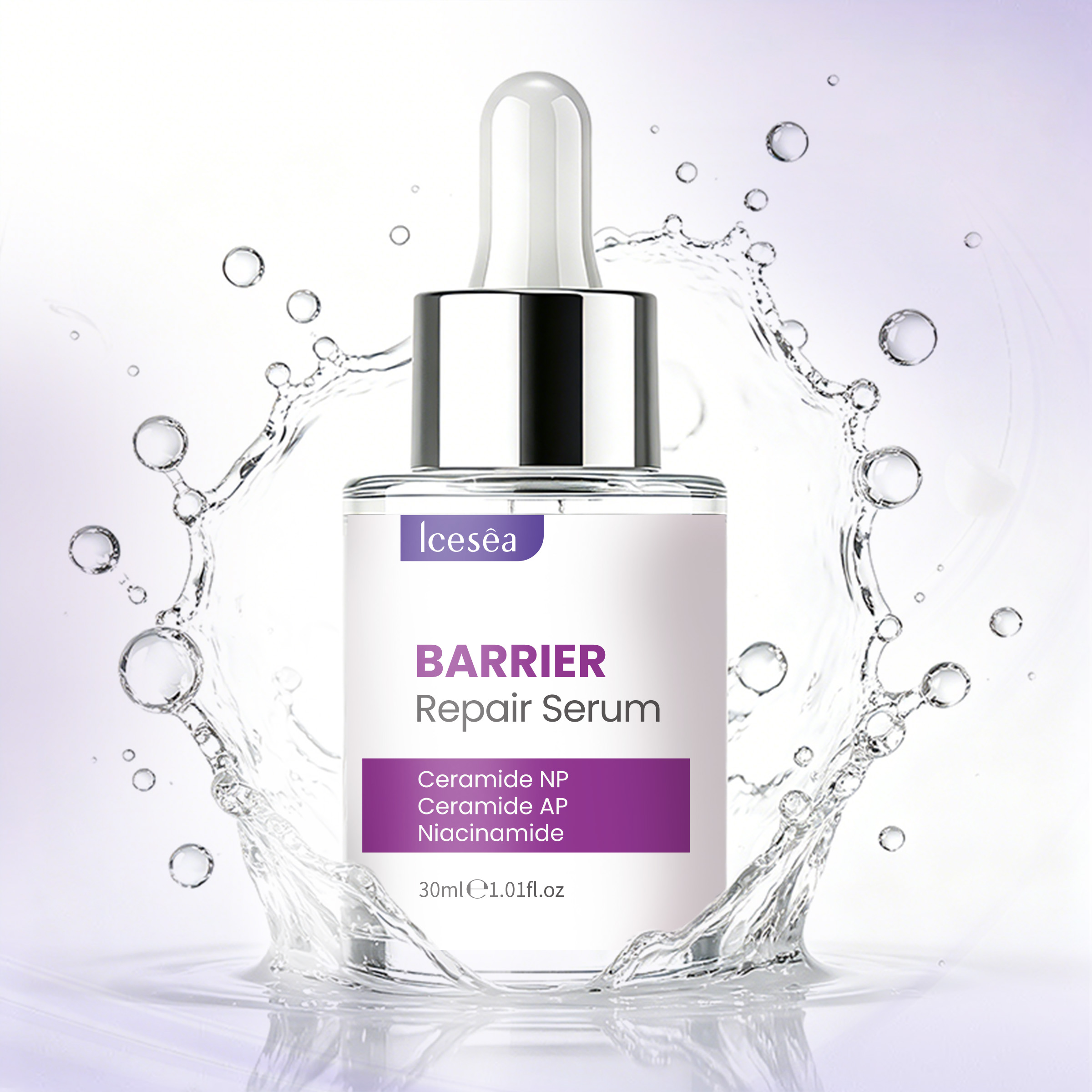 OEM Ceramide Niacinamide Barrier Strengthening Serum Restoring Hydrating Calming for Dry Damaged Sensitive Skin