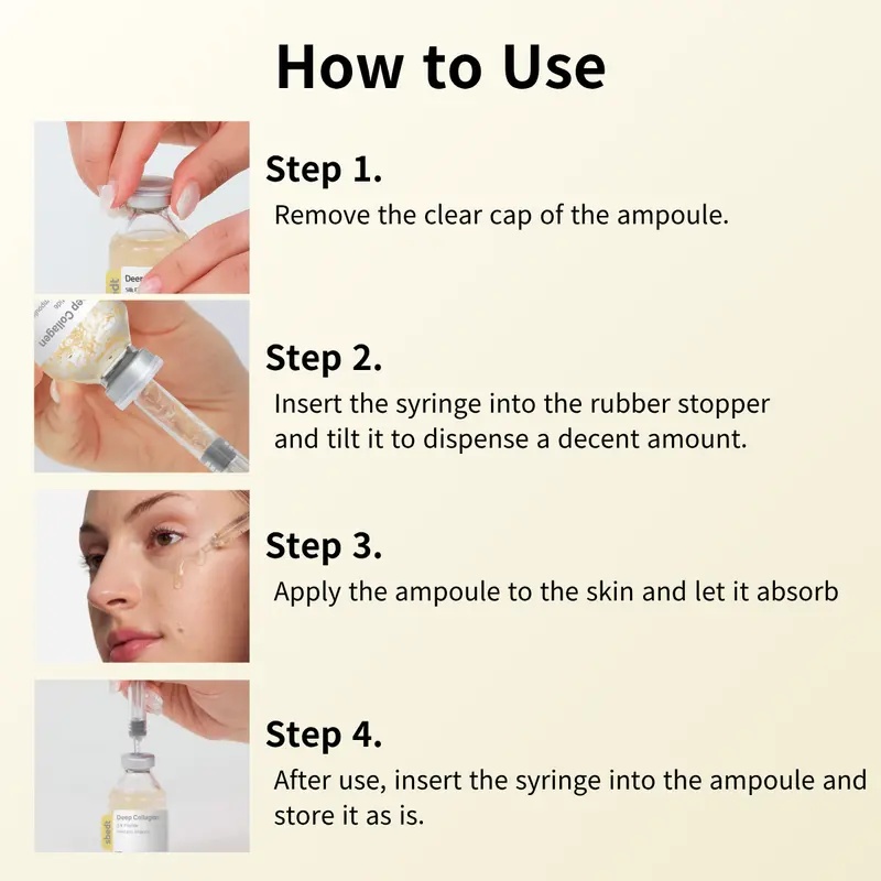 MOOLINSE Deep Collagen Silk Peptide Squalane Facial Ampoule Intensive Lifting Serum Anti-Aging Tightening Firming Hydration