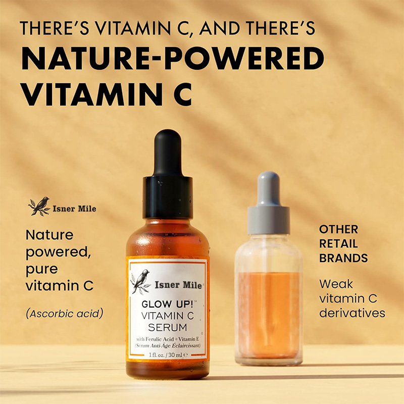 Vitamin C Face Serum Hyaluronic Acid Ferulic Acid Vit E Facial Brightening Serum for Skin Care