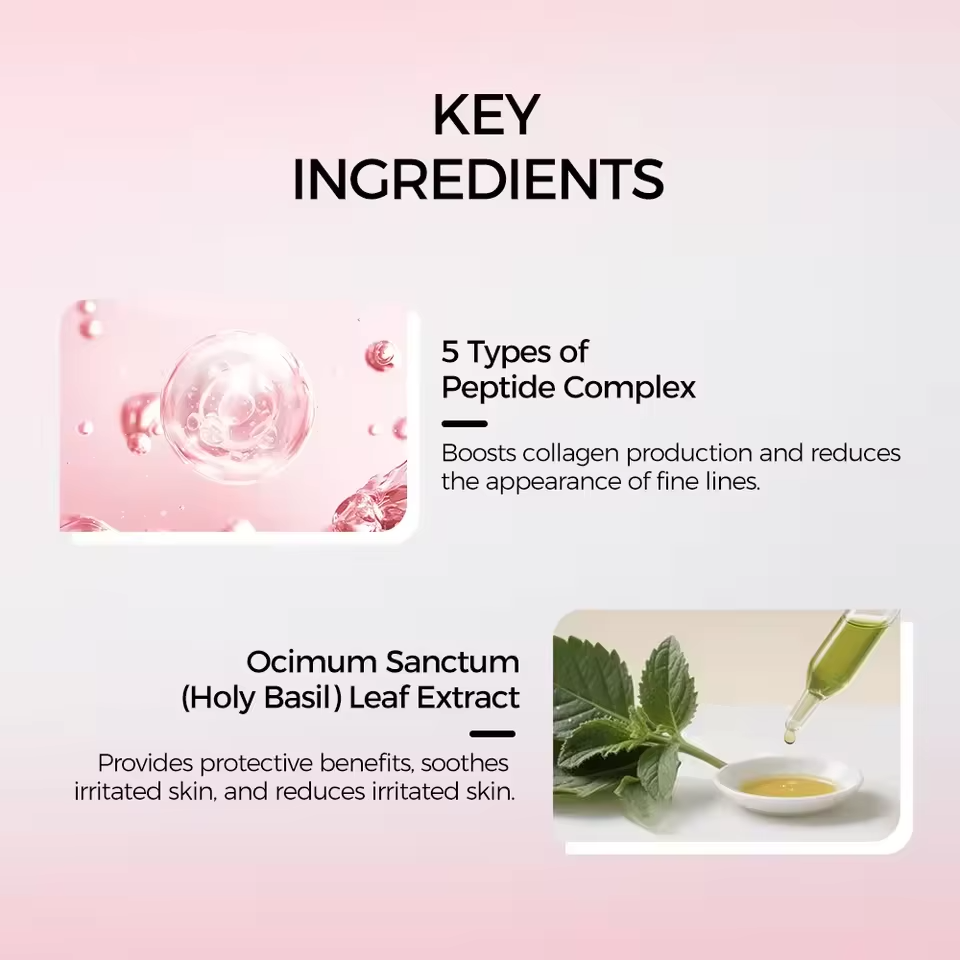 Korean Hydrating Firming Skin Care Pink Peptide Niacinamide Astaxanthin-Centella Radiance for Serum Moisturizer Whitening