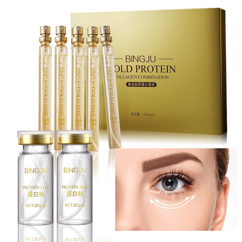 Whitening Brightening Skin Reduces Wrinkles Serum Pure Collagen Absorbable Facial Lift Silk Protein Collagen Threads