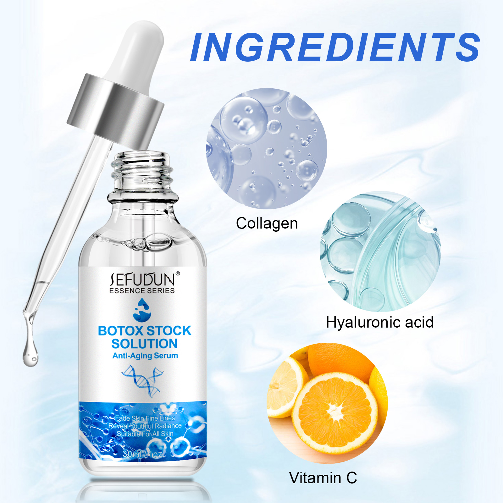 Solution Lightens Skin Fine Lines Young Again Anti-Wrinkle Stock Solution Anti Aging Face Serum for Face Dark Spots