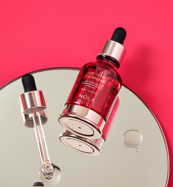 NOLA Korean Anti-Aging Ampoule Serum Peptides Niacinamide Astaxanthin Anti-Wrinkle Nourishing Whitening for Face Neck All Skin