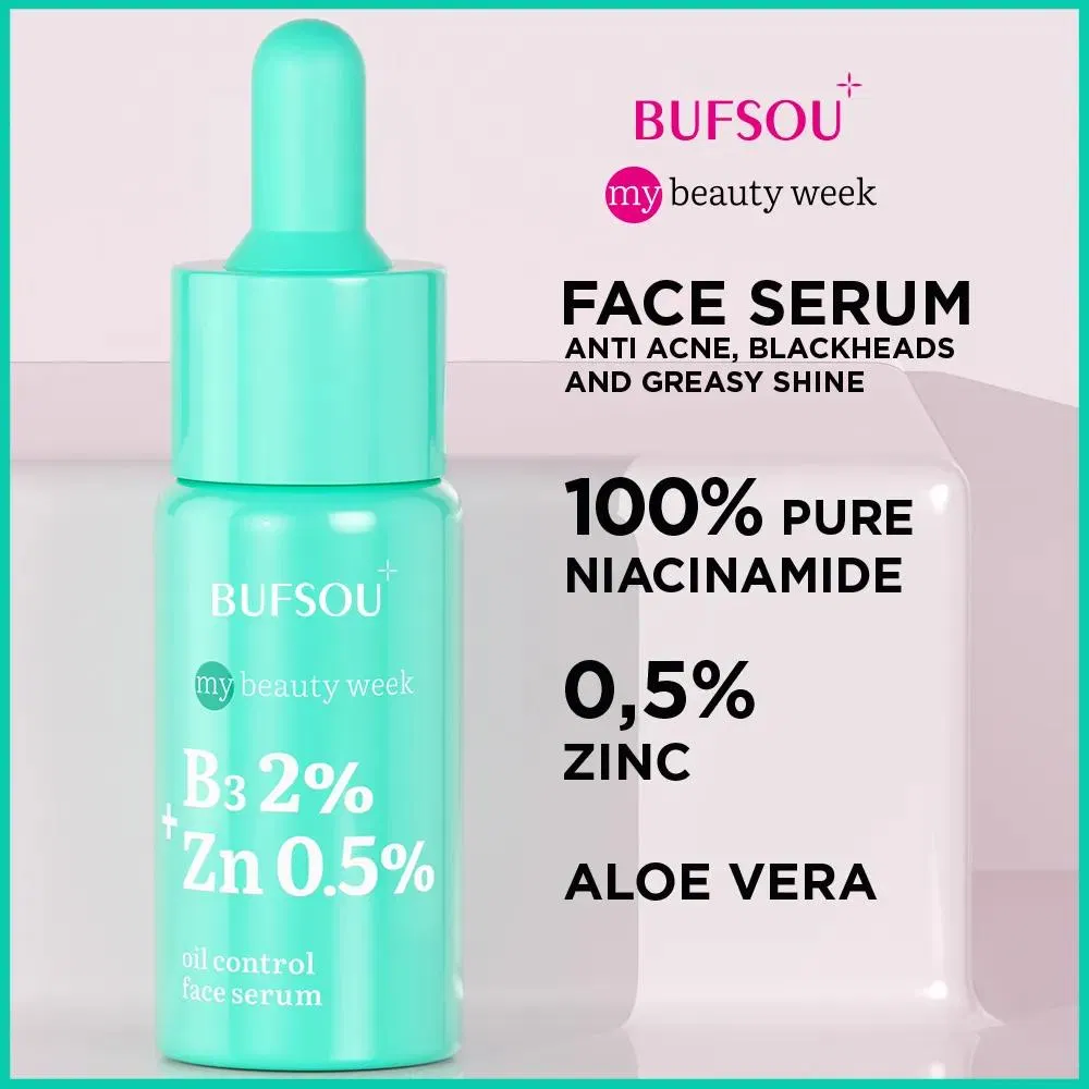 OEM Private Label Aloe Vera Anti Acne Blackheads Oil Control Facial Skin Care Serum Natural Organic Niacinamide Face Serum