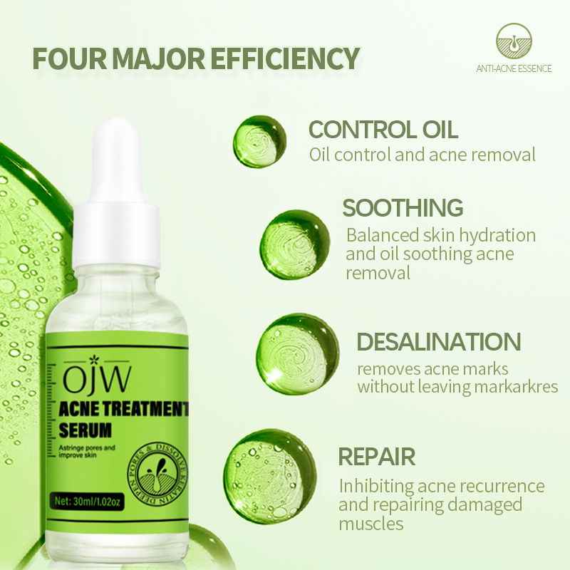 Natural Face Anti Pimple Scar Remover Herbal Acne Treatment Facial Serum
