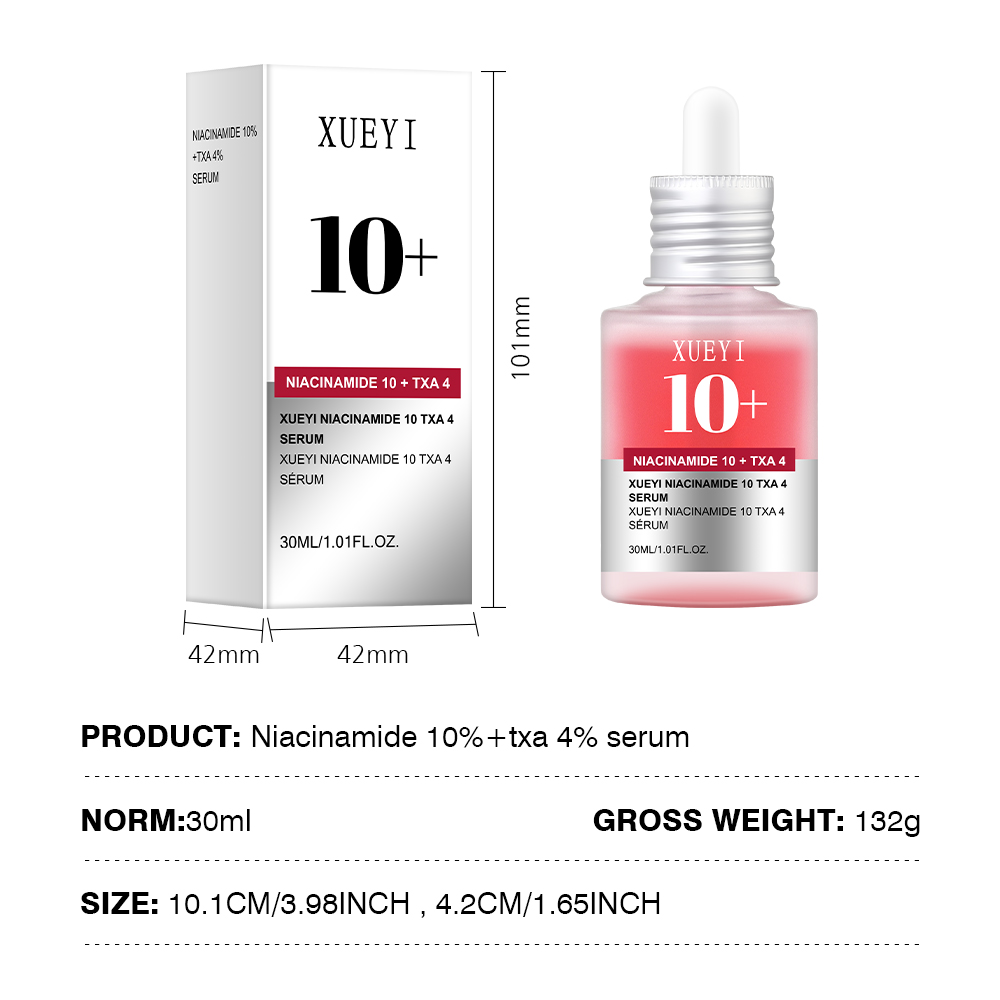 Niacinamide 10% Tranexamic Acid 4% Dark Spot Corrector Glow Serum 30ml Fade Hyperpigmentation for Radiant Skin OEM Private Label