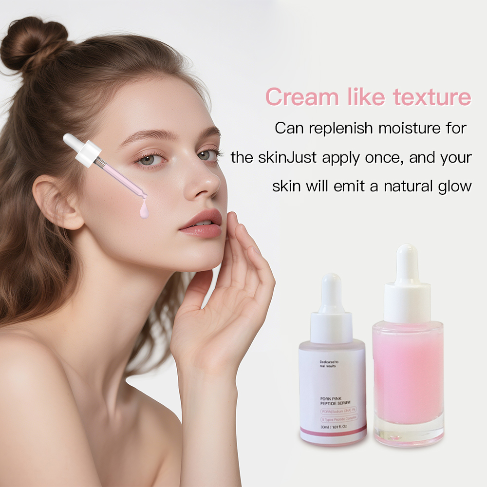 PDRN Salmon DNA Peptide Anti-Aging Anti-Wrinkle Whitening Liquid Serum with Vitamin C Hyaluronic Acid Glycerin 30ml