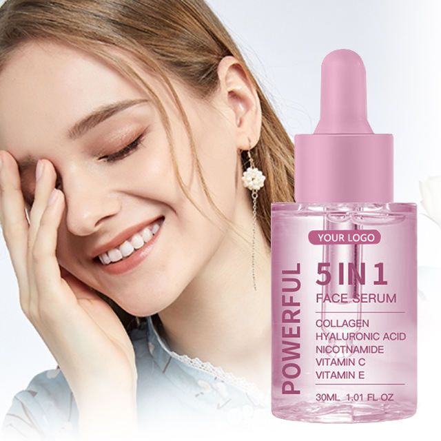 5 in 1 Facial Serum Anti Aging Collagen Moisturizing Whitening Smoothing Facial Serum Private Label Retinol Skin Facial Serum