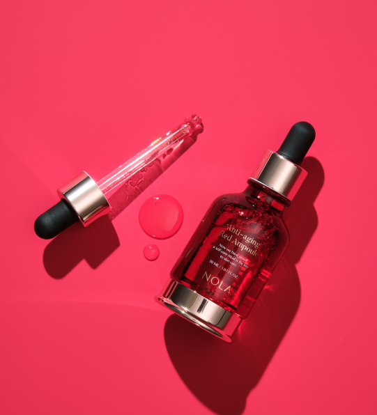 NOLA Korean Anti-Aging Ampoule Serum Peptides Niacinamide Astaxanthin Anti-Wrinkle Nourishing Whitening for Face Neck All Skin