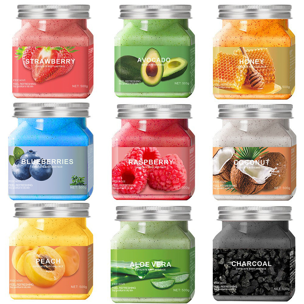 Body Scrub Natural Body Care Whitening Exfoliating Organic Skin Care Exfoliation Fruits Sea Salt Body Hand Foot Scrub