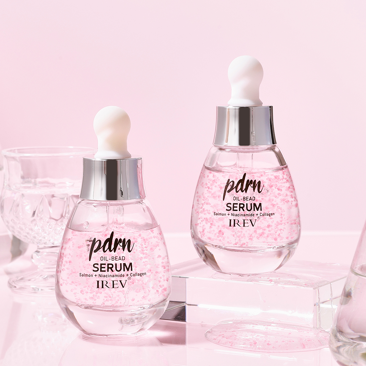 IREV OEM Salmon PDRN Oil-Bead Serum With Niacinamide &amp; Collagen 30ml Face Serum For Dry Skin Anti-Wrinkle &amp; Soothing