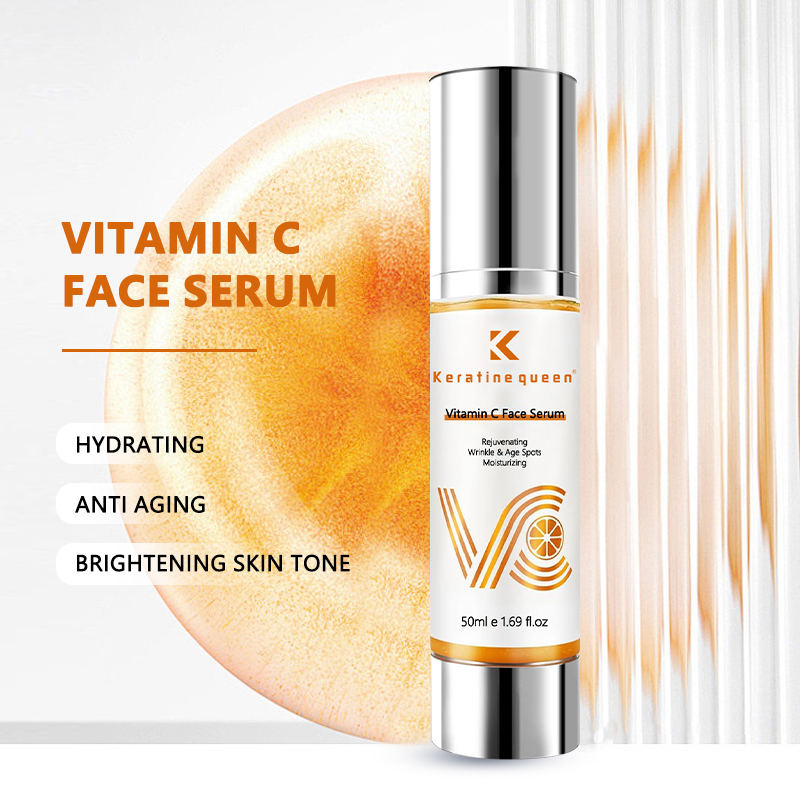 OEM/ODM Private Label 50ML Organic Vegan Anti-wrinkle Anti-aging Hydrating Whitening Vitamin C Face Serum for All Skin Types