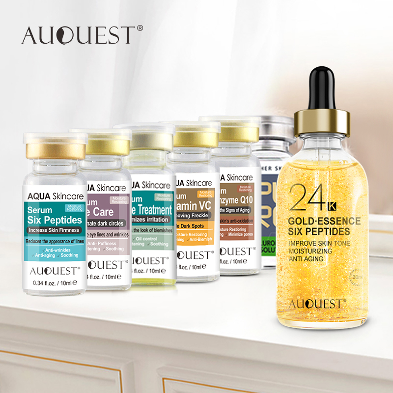 OEM Private Label Organic Moisturizing Pure Hyaluronic Vitamin C Facial Serum Collagen Copper Peptide Rose Face Essence