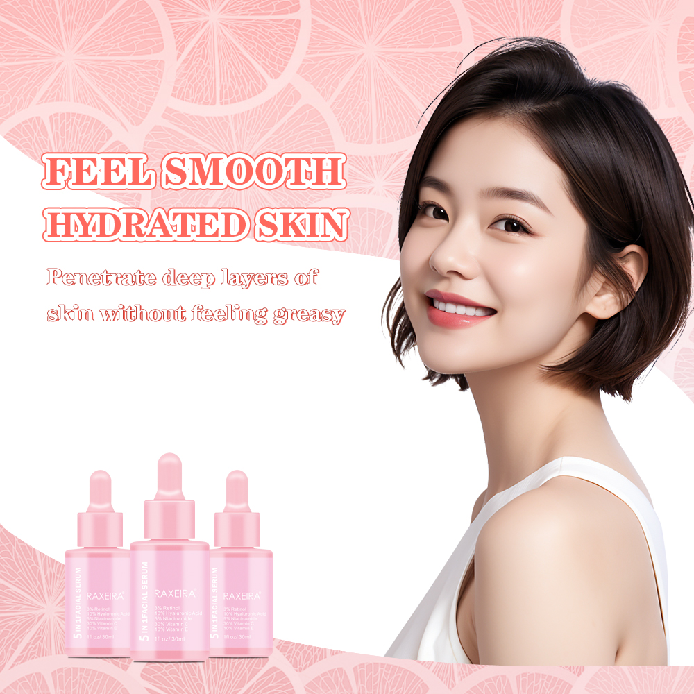 Wholesale Face Serum Hyaluronic Acid 10% Facial Niacinamide 5% Whitening Collagen 5% Vitamin C 30% 5 In 1 Skin Care Serum
