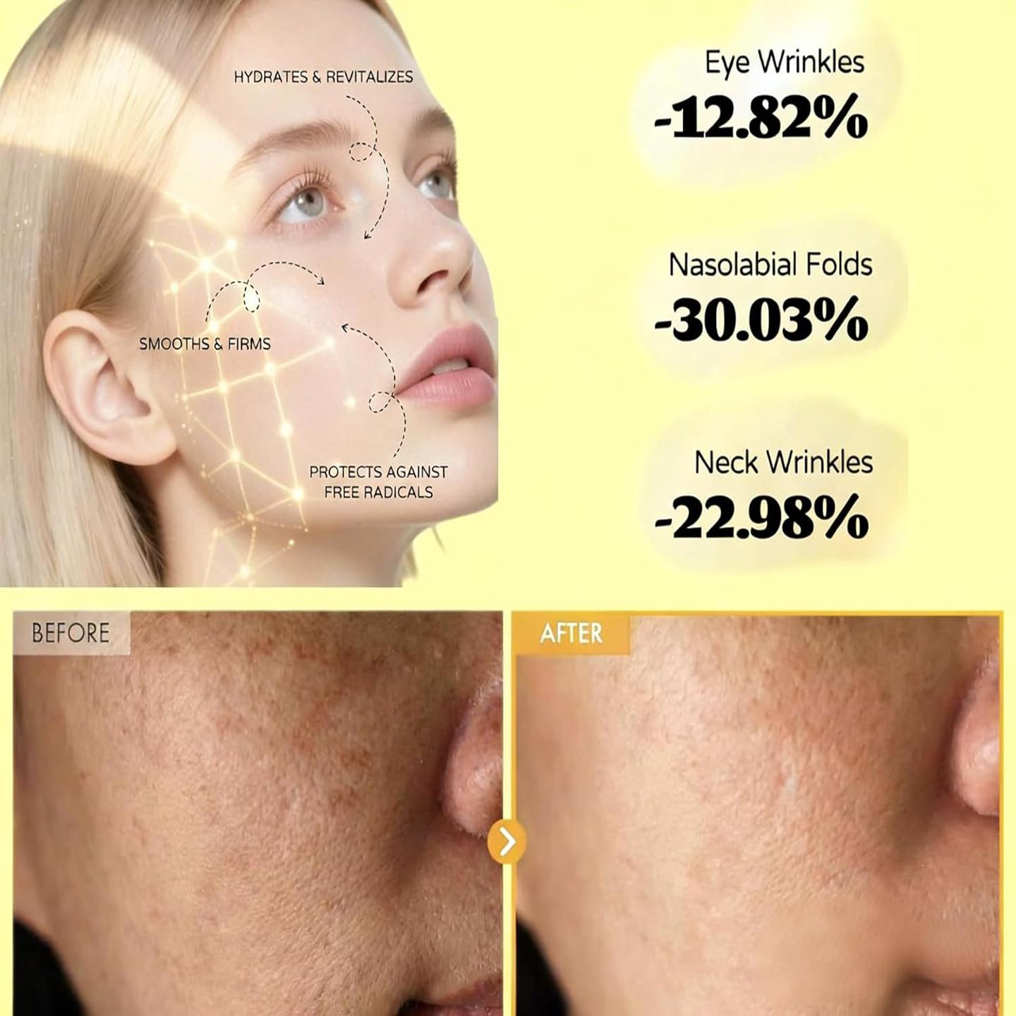 OEM ODM Collagen Silk Peptide Ampoule 30ml Hydrating Firming Brightening Improves Skin Texture Skincare Facial Serum