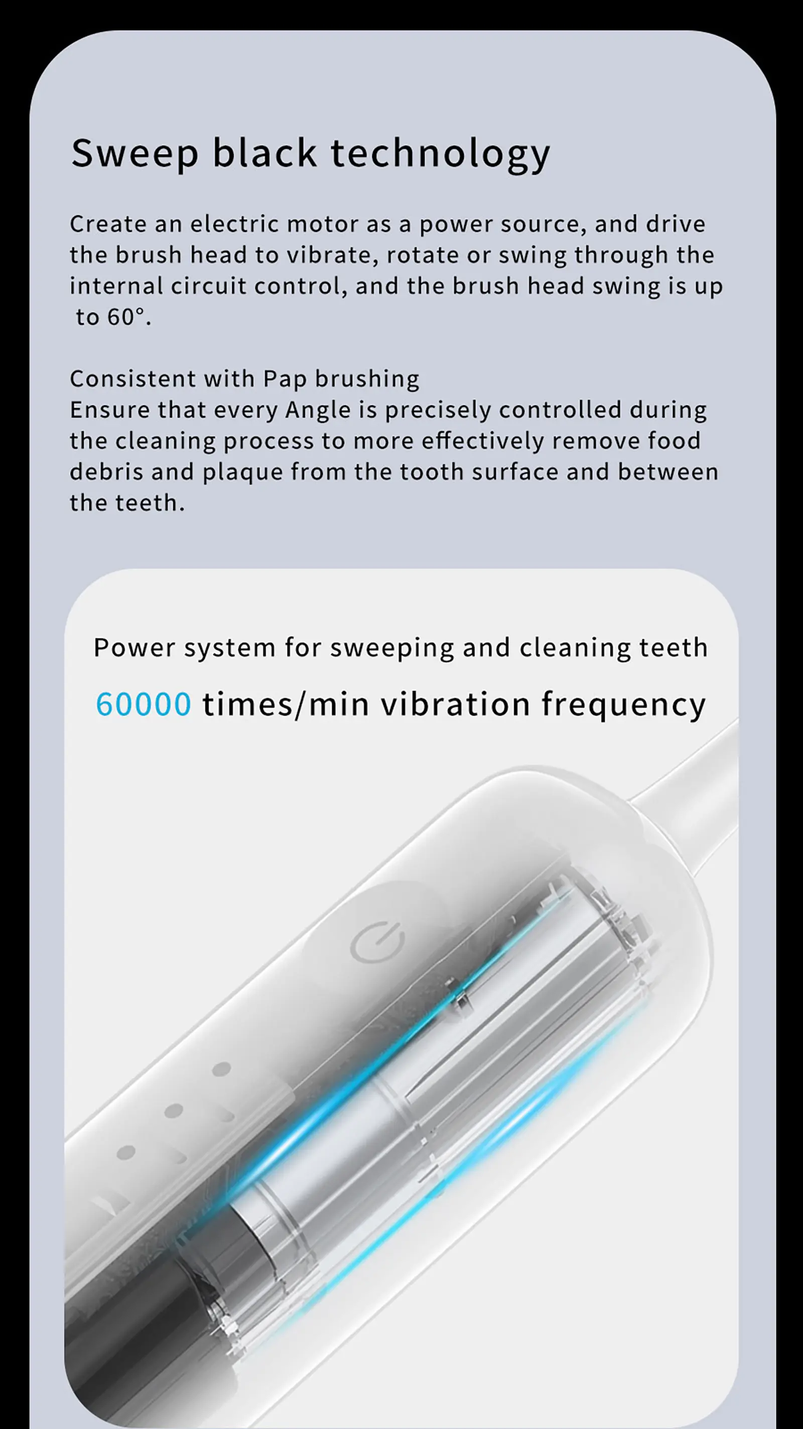 Dual-Frequency Oscillating Electric Toothbrush Feature Breakdown