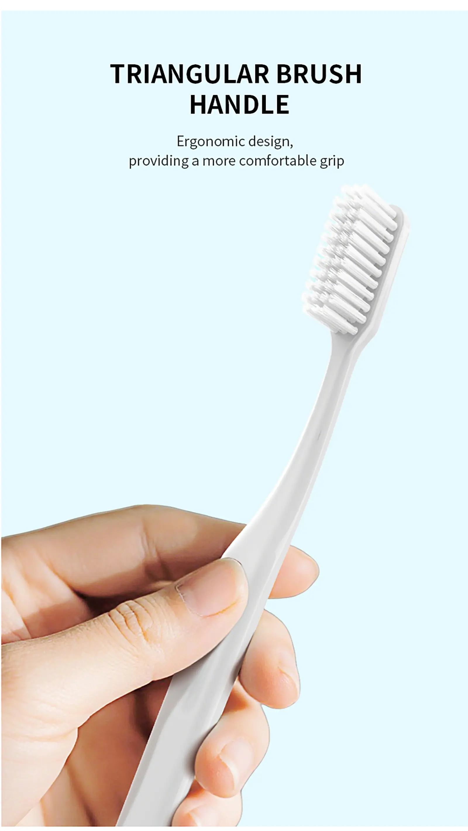 Triangular brush handle, ergonomic design (9)