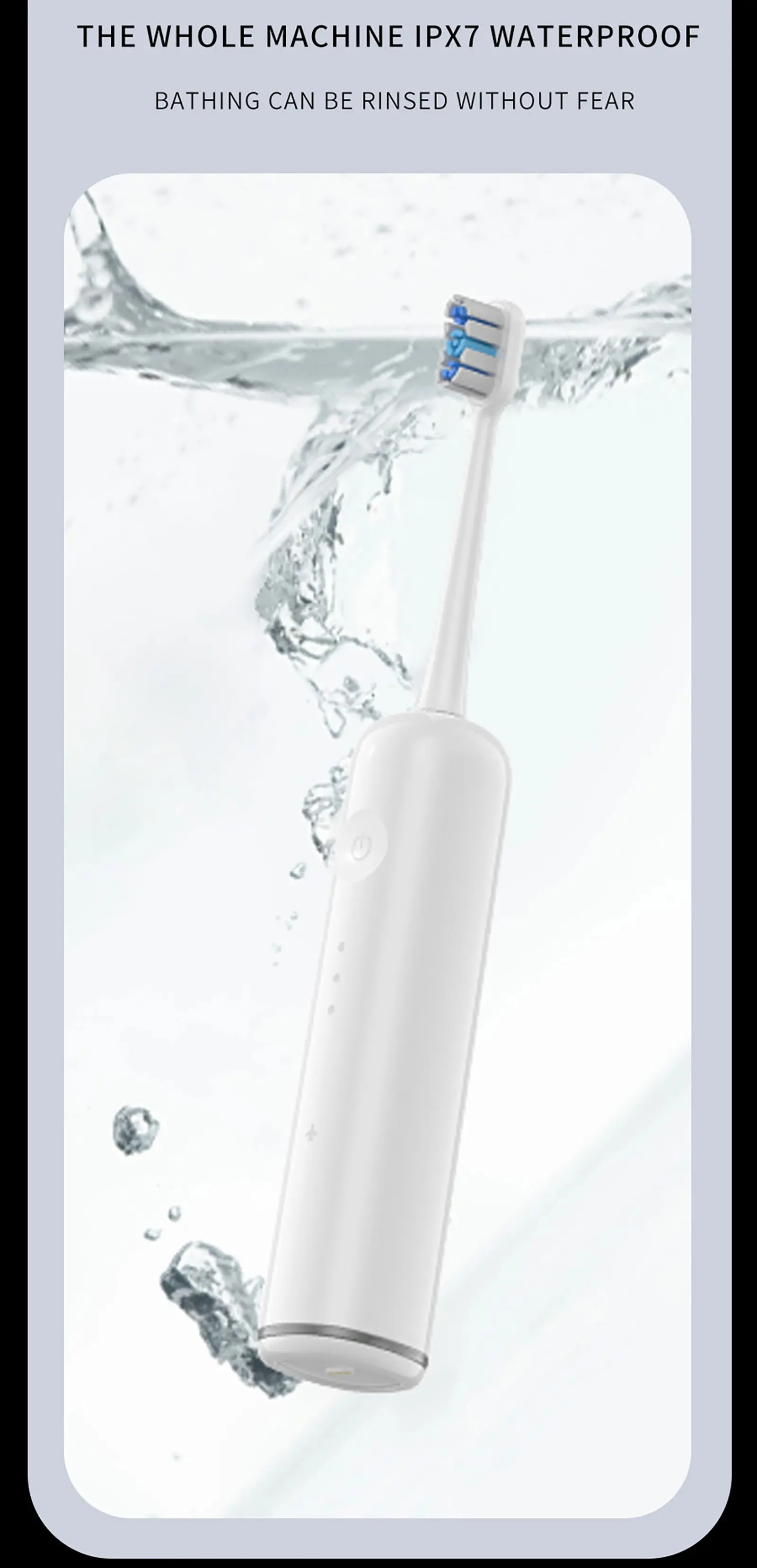 Dual-Frequency Oscillating Electric Toothbrush Waterproofing