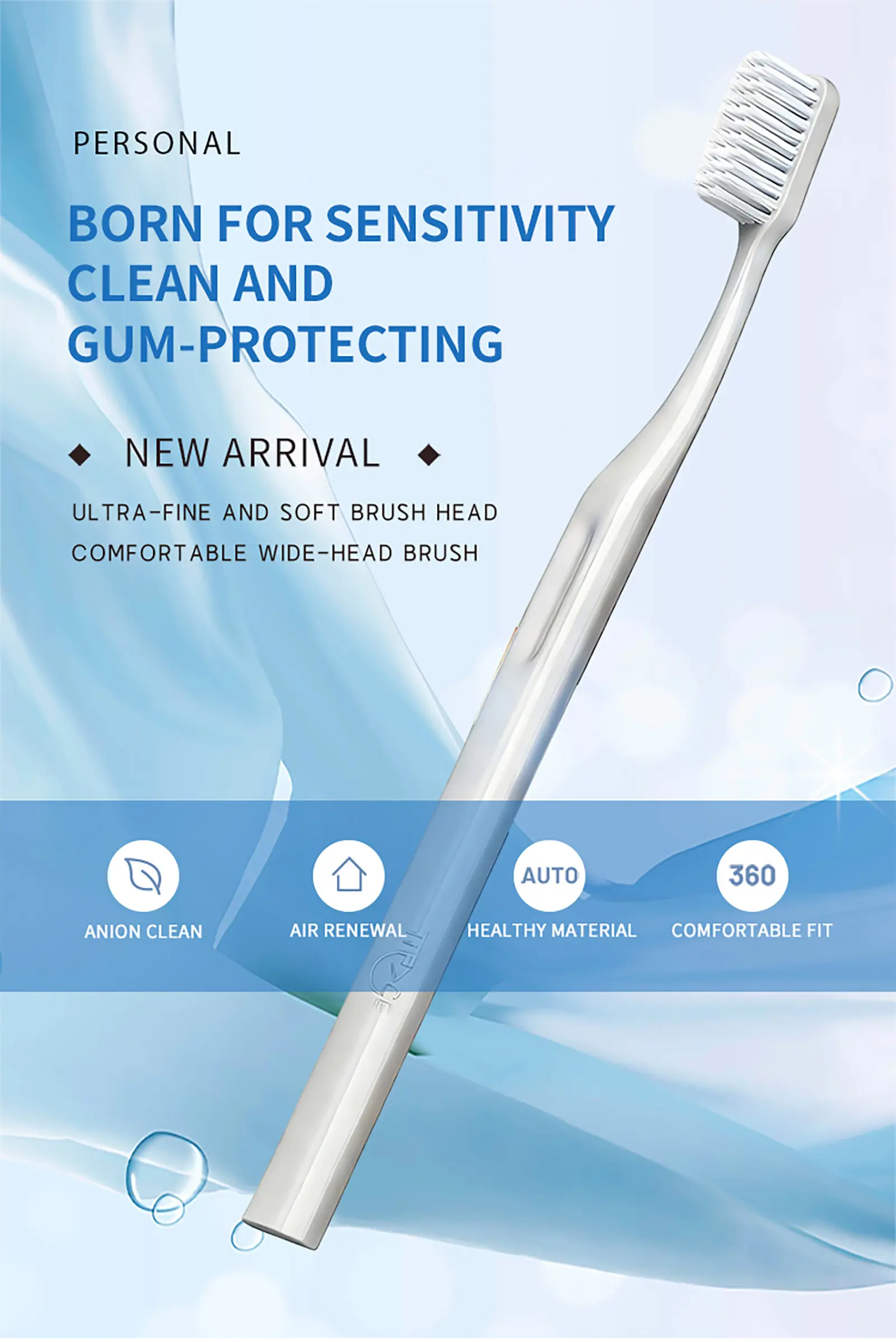 Triangular brush handle, ergonomic design (1)