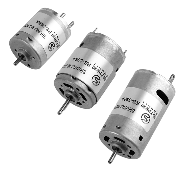 Model 390 / 395 Dc Motor Shaft Length Can Be Customized Diameter 28.8 Mm Body Length 46.5 Mm Permanent Magnet Brush