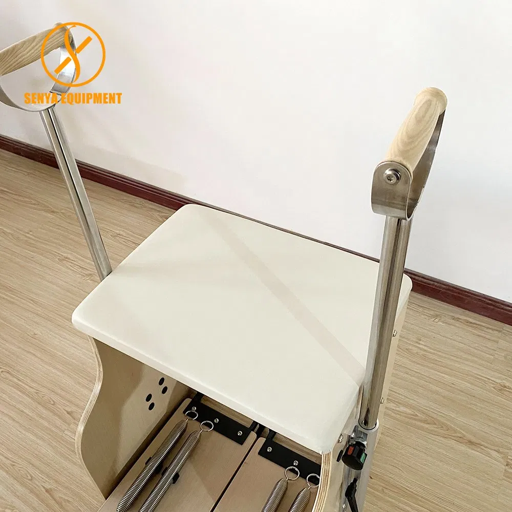 White Wunda Pilates Chair with Handles Sports Equipment and Physical Rehabilitation
