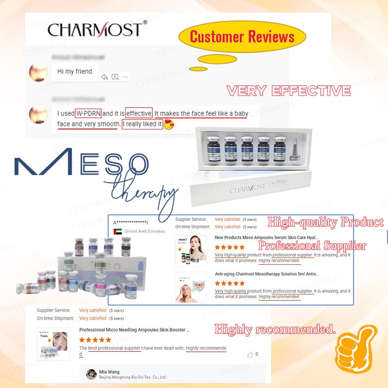 New Product Hyaluronic Acid Chlorophyll Peptide Skin Care Mesotherapy Solution for Anti-Aging