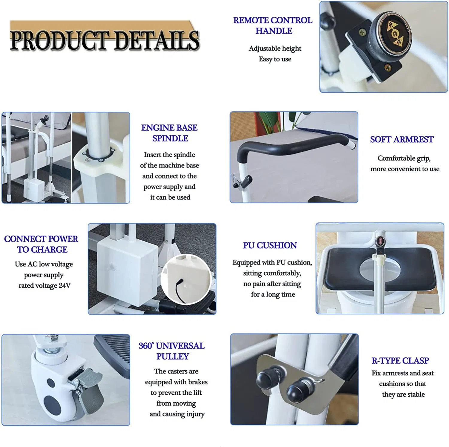 2025 Durable Electric Transfer Lifter Chair Elderly Mobility Assistance Rahabilitation Equipment