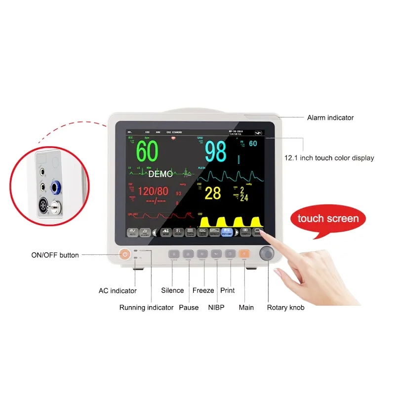 Aliroad Pm12b Medical Machine Multi Parameter Hospital ICU Multiparameter Portable Monitoring System