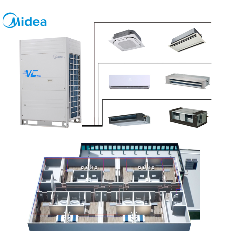 Midea Smart 12HP Dust-Clean Function Cooling Only HAVC Use Vrf Central Air Conditioning System for Hotel Office