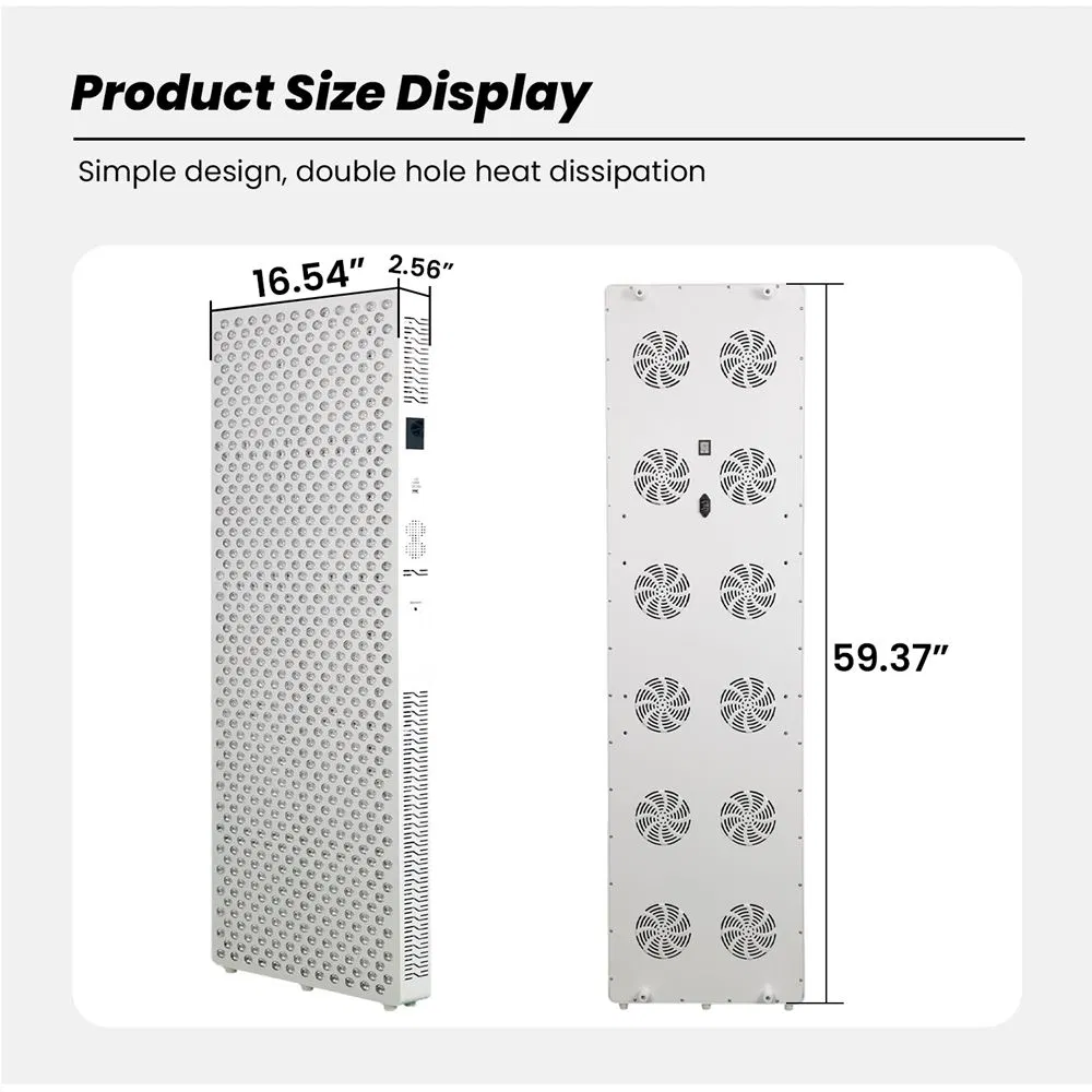 9 Wavelength Whole Body Skin Whitening LED Blue Red Light Therapy Panel for Home Clinic Gym, Infrared Lamp Healthcare Device Anti Inflammation PDT Equipment